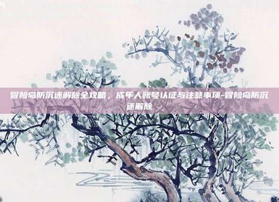 冒险岛防沉迷解除全攻略，成年人账号认证与注意事项-冒险岛防沉迷解除