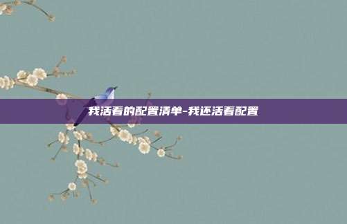 我活着的配置清单-我还活着配置