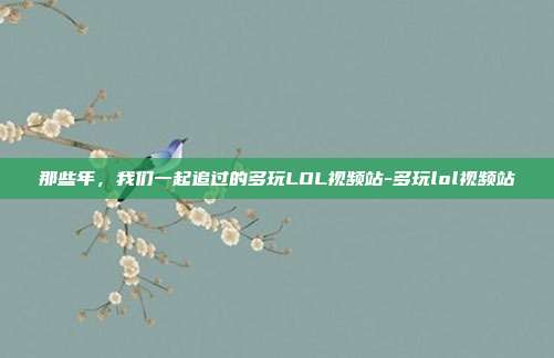 那些年,我们一起追过的多玩LOL视频站-多玩lol视频站