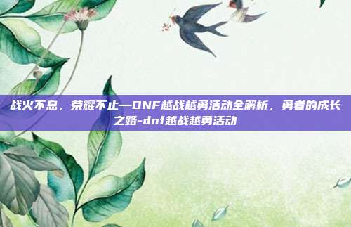战火不息，荣耀不止—DNF越战越勇活动全解析，勇者的成长之路-dnf越战越勇活动