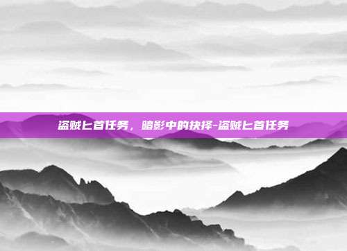 盗贼匕首任务，暗影中的抉择-盗贼匕首任务