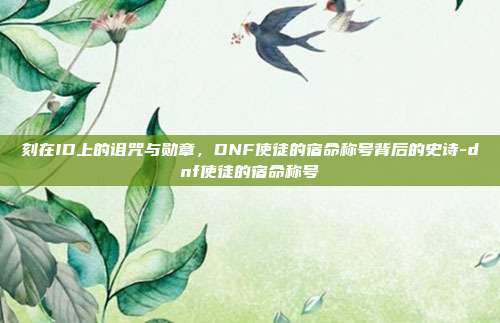 刻在ID上的诅咒与勋章，DNF使徒的宿命称号背后的史诗-dnf使徒的宿命称号