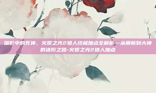 暗影中的死神,火炬之光2猎人终极加点全解析—从萌新到大神的进阶之路-火炬之光2猎人加点