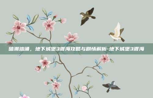 暗潮汹涌，地下城堡3渡海攻略与剧情解析-地下城堡3渡海
