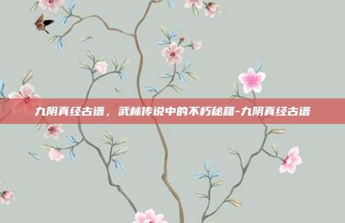 九阴真经古谱，武林传说中的不朽秘籍-九阴真经古谱