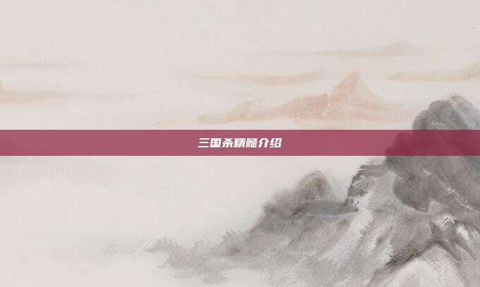 三国杀精髓介绍