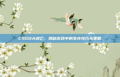 CSGO大逃亡，揭秘游戏中的生存技巧与策略