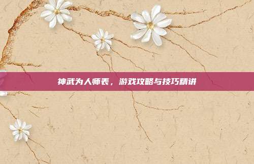 神武为人师表，游戏攻略与技巧精讲