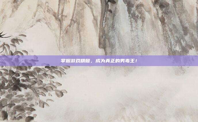 掌握游戏精髓,成为真正的男毒王!