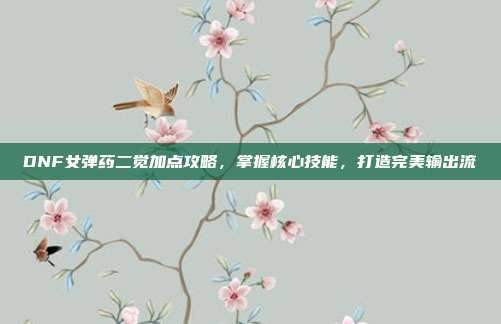 DNF女弹药二觉加点攻略，掌握核心技能，打造完美输出流