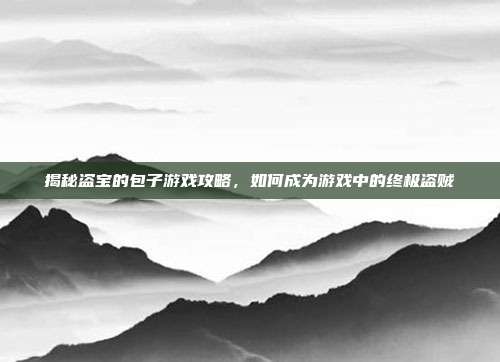 揭秘盗宝的包子游戏攻略,如何成为游戏中的终极盗贼