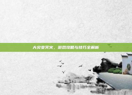 大灾变灭火,游戏攻略与技巧全解析
