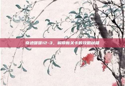 奇迹暖暖12-3,解锁新关卡的攻略秘籍