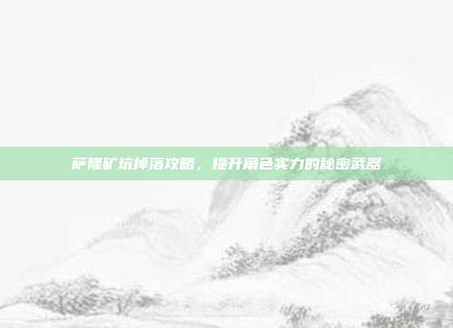 萨隆矿坑掉落攻略，提升角色实力的秘密武器