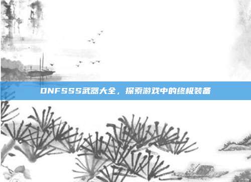 DNFSSS武器大全,探索游戏中的终极装备
