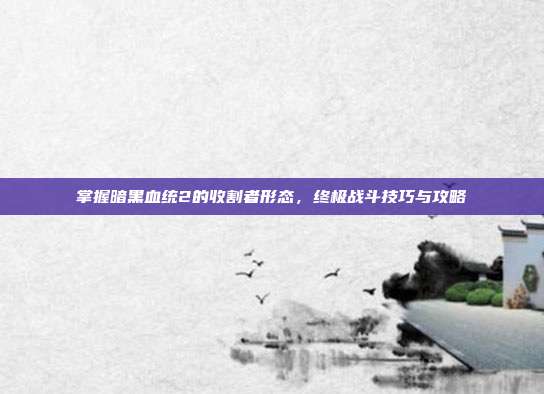 掌握暗黑血统2的收割者形态,终极战斗技巧与攻略