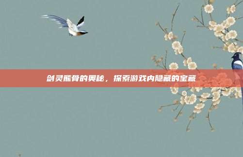 剑灵熊骨的奥秘,探索游戏内隐藏的宝藏