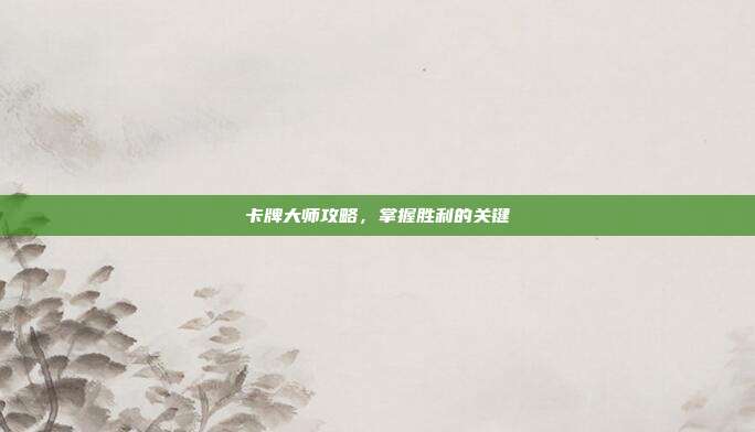 卡牌大师攻略,掌握胜利的关键