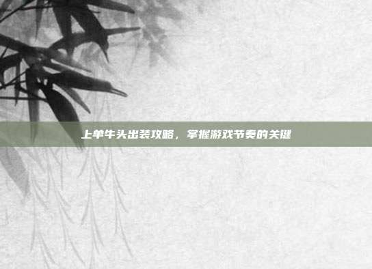 上单牛头出装攻略,掌握游戏节奏的关键