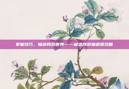 掌握技巧,畅游网游世界——极迅网游加速器攻略