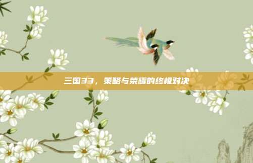 三国33,策略与荣耀的终极对决