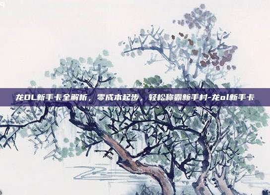 龙OL新手卡全解析，零成本起步，轻松称霸新手村-龙ol新手卡