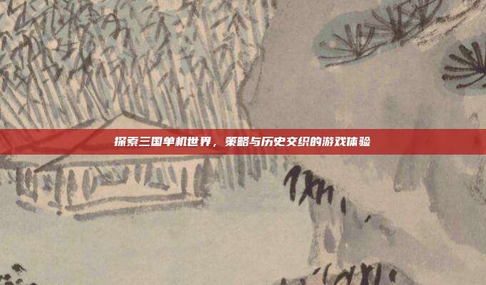 探索三国单机世界，策略与历史交织的游戏体验