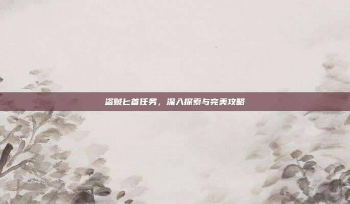 盗贼匕首任务,深入探索与完美攻略