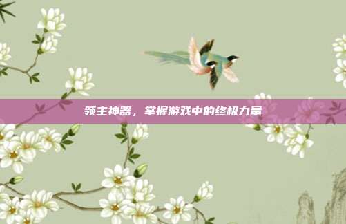 领主神器,掌握游戏中的终极力量