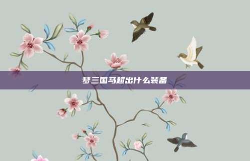 梦三国马超出什么装备