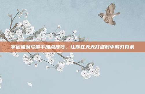 掌握波利弓箭手加点技巧,让你在天天打波利中游刃有余