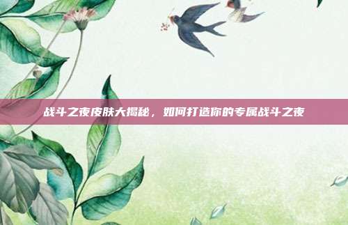 战斗之夜皮肤大揭秘，如何打造你的专属战斗之夜