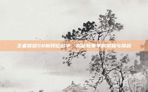 王者荣耀S8新段位名字，揭秘新赛季的荣耀与挑战