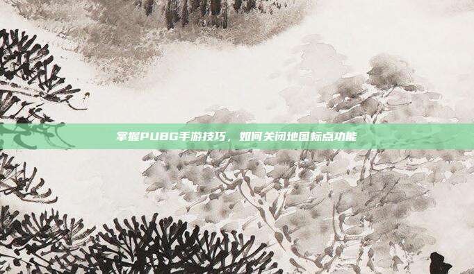 掌握PUBG手游技巧，如何关闭地图标点功能
