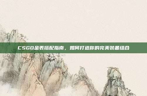 CSGO金表搭配指南，如何打造你的完美装备组合