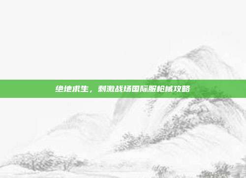 绝地求生，刺激战场国际服枪械攻略