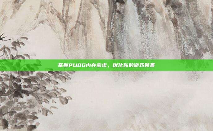 掌握PUBG内存需求，优化你的游戏装备