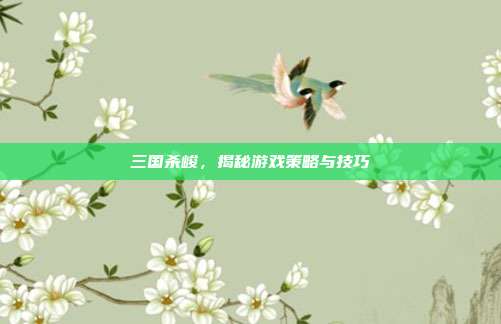 三国杀峻，揭秘游戏策略与技巧