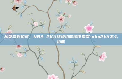 从菜鸟到扣将，NBA 2K11终极扣篮操作指南-nba2k11怎么扣篮