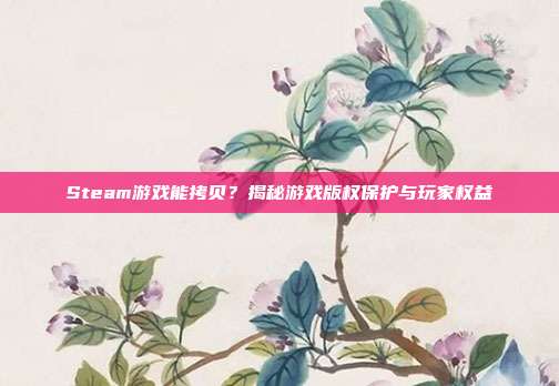 Steam游戏能拷贝？揭秘游戏版权保护与玩家权益
