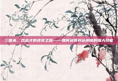 三国杀，戏志才的逆袭之路——如何获得并运用他的强大技能