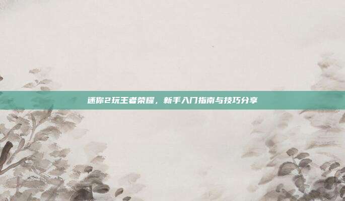 迷你2玩王者荣耀，新手入门指南与技巧分享