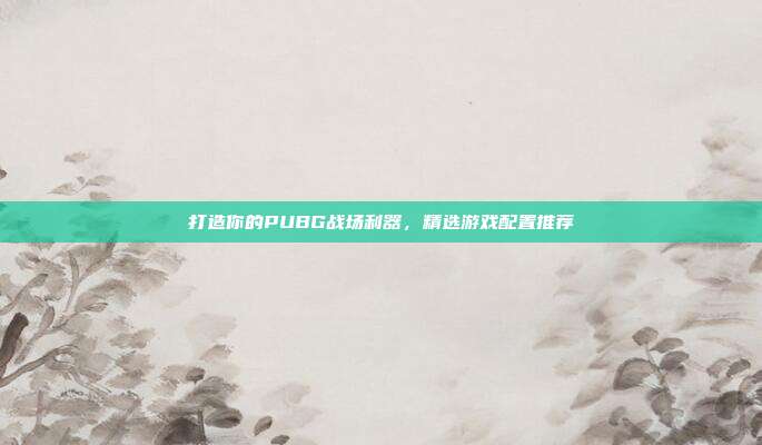 打造你的PUBG战场利器，精选游戏配置推荐