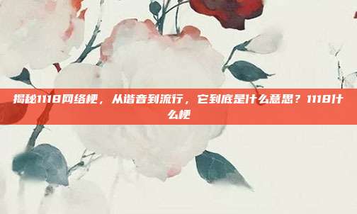 揭秘1118网络梗，从谐音到流行，它到底是什么意思？1118什么梗