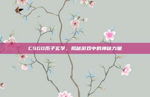 CSGO爪子玄学,揭秘游戏中的神秘力量