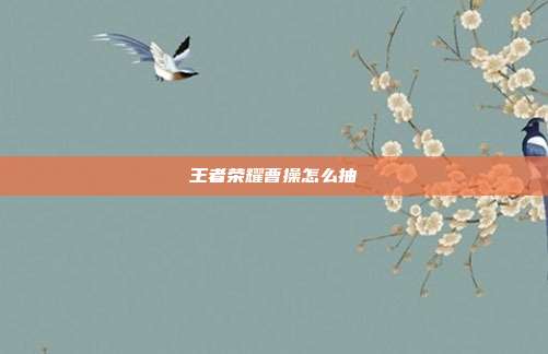 王者荣耀曹操怎么抽