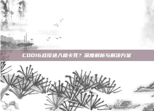COD16战役进入就卡死?深度解析与解决方案