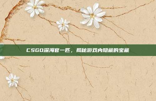 CSGO深海官一匹,揭秘游戏内隐藏的宝藏