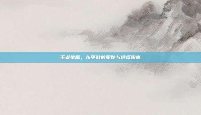 王者荣耀,布甲鞋的奥秘与选择指南