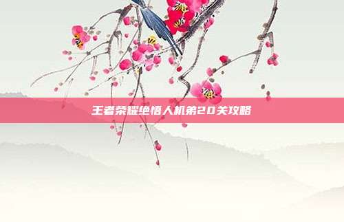 王者荣耀绝悟人机弟20关攻略